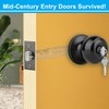 5" Backset Entry Door Latch with Keyed Diff. Knobset, 19/64"