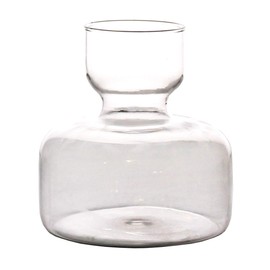 AREOhome HomArt 6215-0 Wide Bottom Bulb Vase Glass Clear 4.5 x 4.5 x 5.5 inches