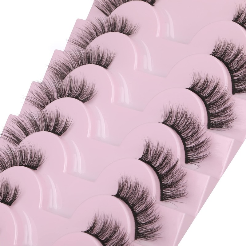 FANXITON Half Lashes Natural Look Wispy 10 Pairs Cat Eye