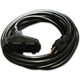 Milspec 50' Pro Power SJTW Triple Tap Extension Cord, 12/3 AWG, Black