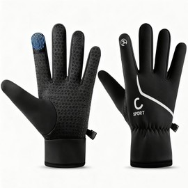 Guantes de Invierno, Guantes para Fro Impermeables y Trmicos con Forro Grueso, Antideslizantes y Ajustables para Hombres y Mujeres, Guantes para...   
