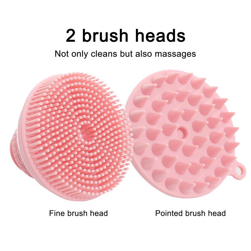 3 In 1 Cleansing Shampoo Manual Massage Brush Dual Head