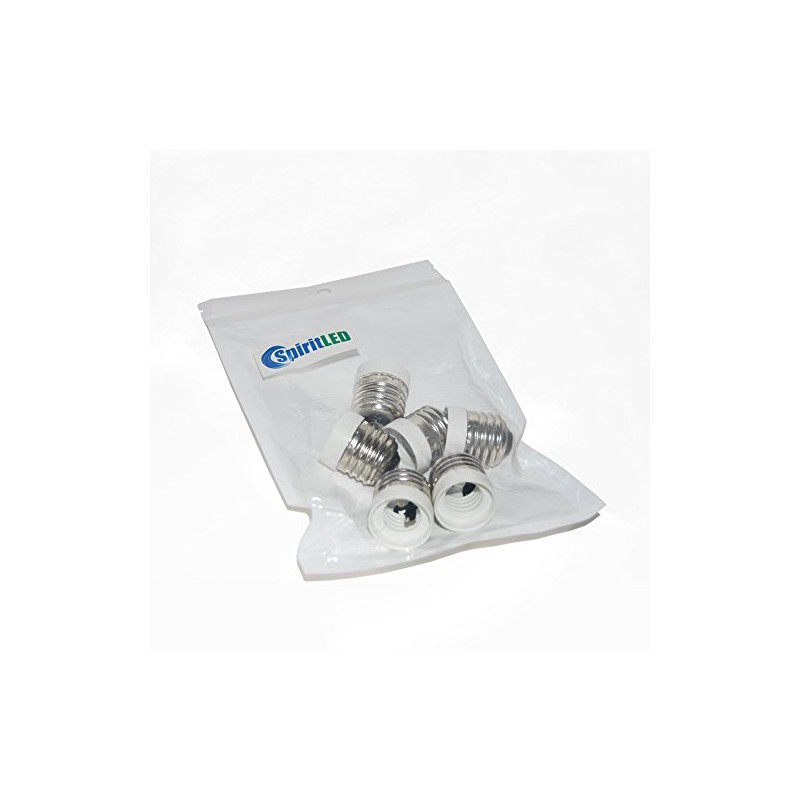 (6-Pack) SpiritLED E26 E27 to E17 Socket Adapter,Standard Medium Screw