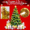 CLHXWU Pack of 6 12 m Christmas Tinsel Garland, Gold