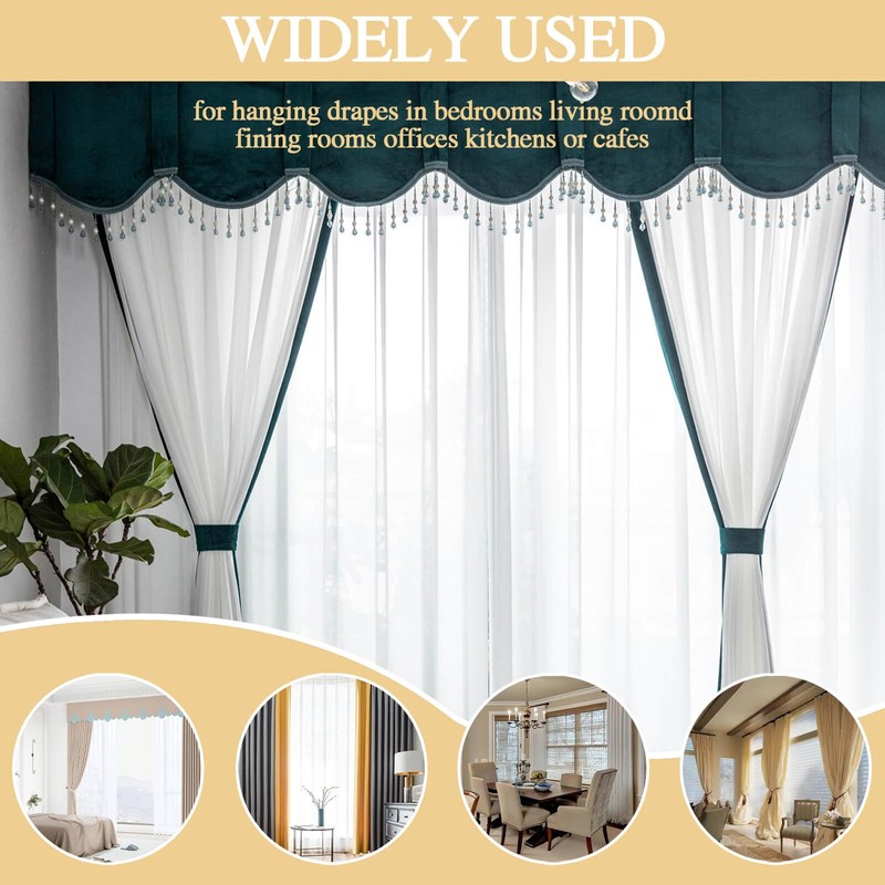 Openable Curtain Rings with Eyelet,24PCS Curtain Rings,Drapes Rings 76mm Interior