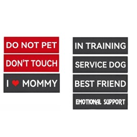 7-Pack Service Dog Vest Patches Removable Do Not Pet in Training and Emotional Support Dog Vest Patches Tactical Dogs Harness Patch