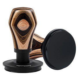 Normcore 51mm Coffee Tamper V4, Spring Loaded Tamper with Titanium PVD Coating Flat Base, Espresso Tamper Fits 51 mm Portafilters, Colorful Wood Handle