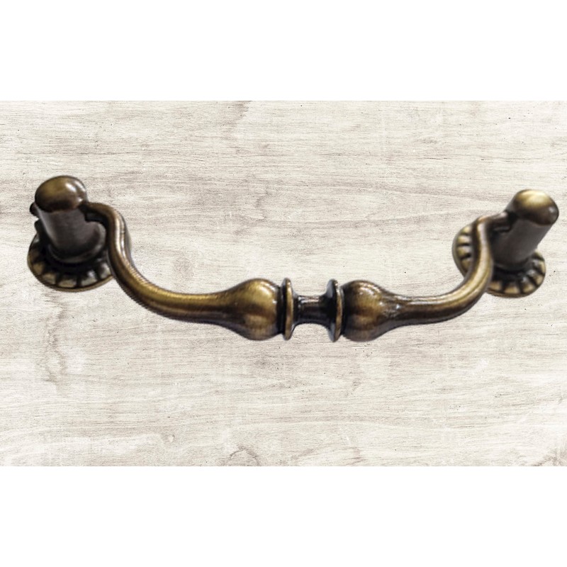 Universal Hardware Vintage Brass Drawer Handle Solid Cabinet Drop Swan