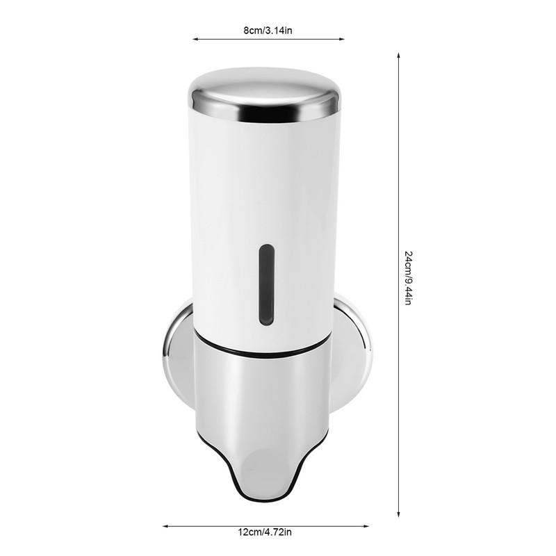 Wall Mounted 500ml Liquid Soap Dispenser Home Bathroom Shower Kitchen