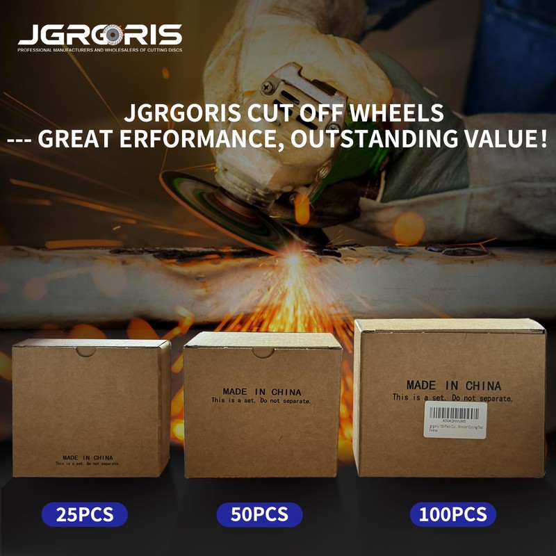 Cut Off Wheels 4-1/2", 100 Pack Angle Grinder Cutting Wheel,