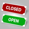 Hanging Sign Open Closed Sign 25 cm x 8 cm