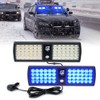 Xprite Blue 2-in-1 Visor Strobe Lights Interior Windshield Emergency Warning