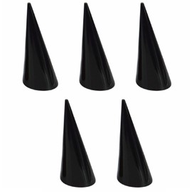ColorfylCoco Set of 5 Cone Ring Stand Ring Holder Acrylic Hollow Free Ring Storage Organization Display Clear Transparent