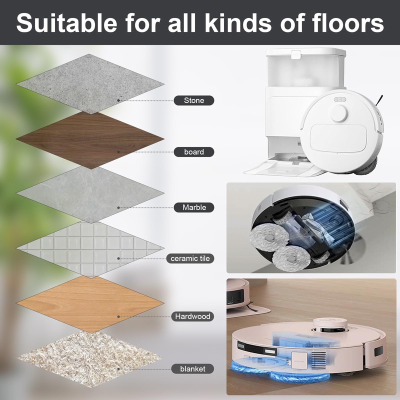 6 Pack Mop Pads for Ecovacs Deebot N30 Pro /