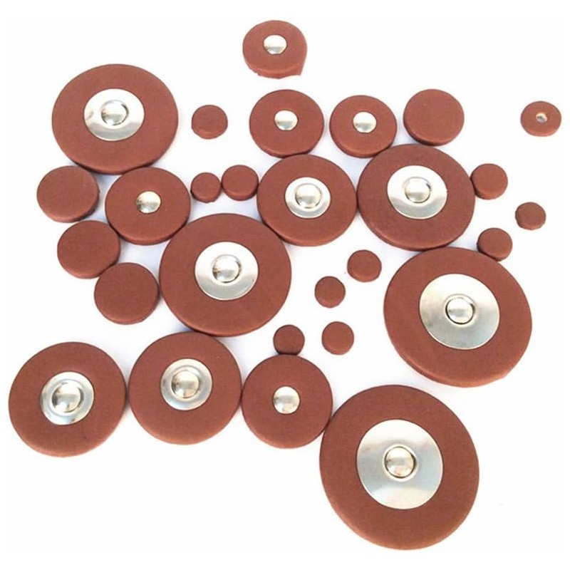 Andoer Saxophone Sax Leather Pads Replacement (for Alto Saxophone)