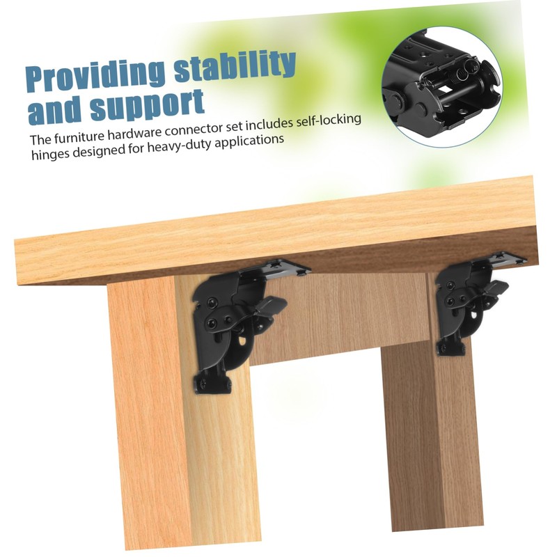 Tofficu 4pcs Folding Leg Hinges with Self Locking Mechanism Heavy