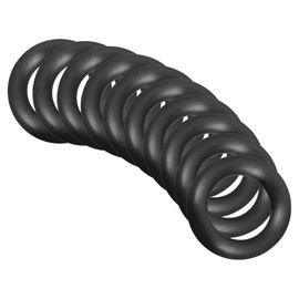 QUARKZMAN Nitrile Rubber O-Rings Round Washer 25 mm x 15 mm x 5 mm for Tap Plumbers Repair Seal Connection, Black Pack of 10