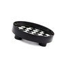 Round Storage Organizer Tray Checkerboard Design Plate Container Tray for