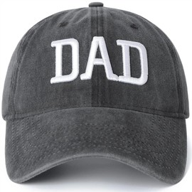 Himozoo Mom and Dad Hats,Dad Birthday Gifts from Daughter Son,Funny Embroidered Adjustable Dadddy Baseball Cap (Black Dad)