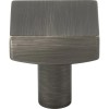 Jeffrey Alexander Brushed Pewter Kitchen Cabinet Square Knob Bathroom Pull