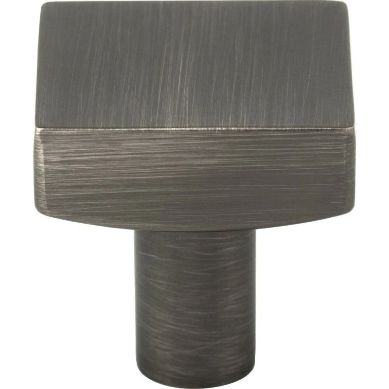 Jeffrey Alexander Brushed Pewter Kitchen Cabinet Square Knob Bathroom Pull