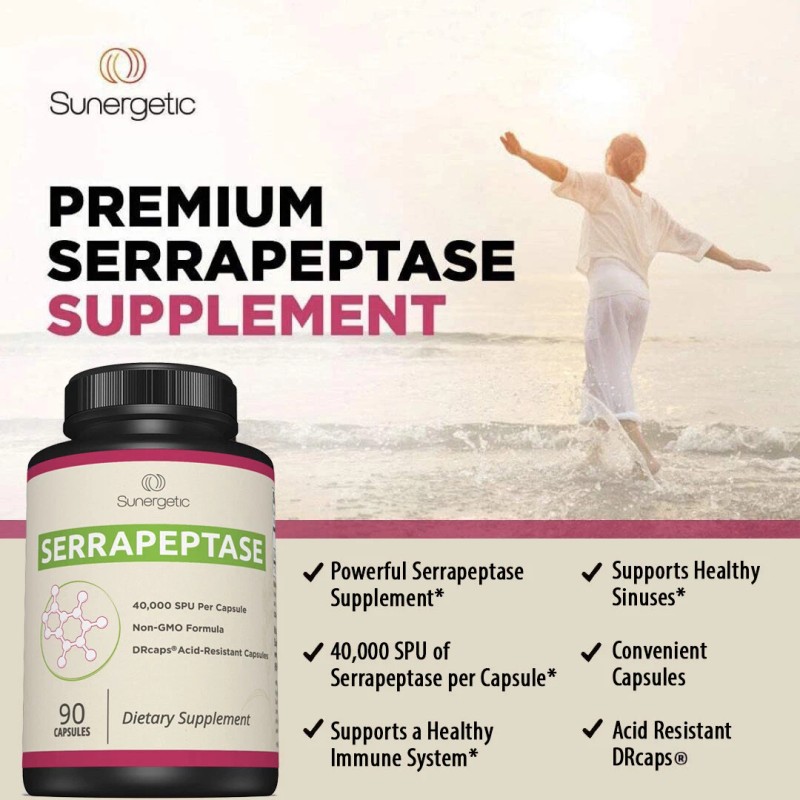 Sunergetic Serrapeptase Enzyme Supplement-Sup