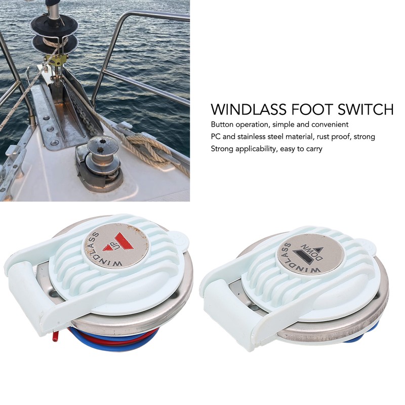 2PCS Windlass Foot Switch Rust Proof Windlass Up and Down