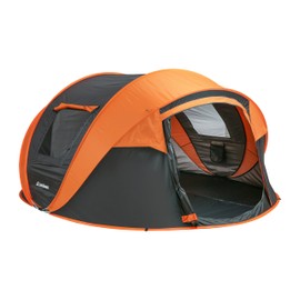 5-8 Person Instant Pop-Up Camping Tent - Waterproof & Spacious 2-Person Cabin Tent - Easy Setup - Black & Orange