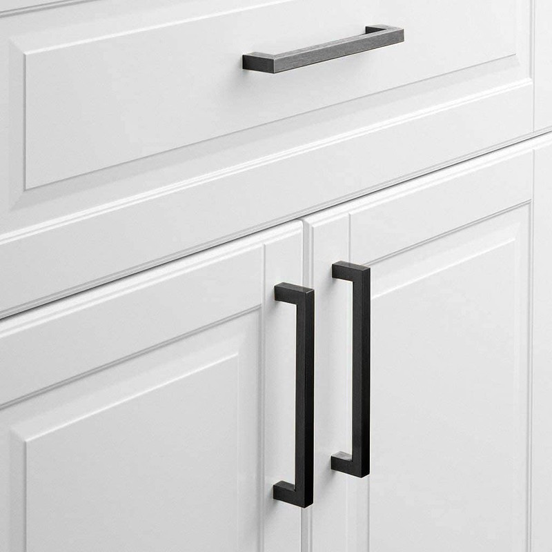 Fiabgum 5 Inch Drawer Handles Kitchen Cabinet Handles Black Drawer