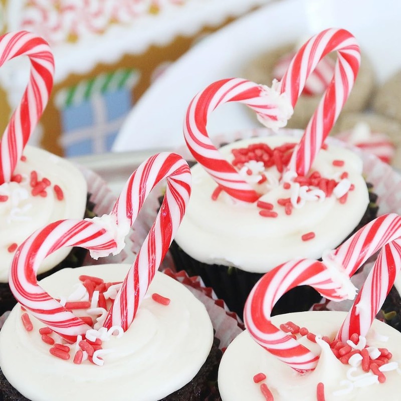 Fun Express Mini Candy Canes Bulk 100 Count - Individually