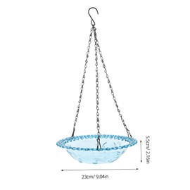 FUNOMOCYA Hanging Bird Bath Feeder Tray Clear Plastic Outdoor Bird Feeder for Gardens Patios Backyards Convenient Hanging Design Decorative Accessory for Enhanced Biodiversity