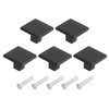 sourcing map 5Pcs Square Cabinet Knobs, 1.2 Inch Square Kitchen