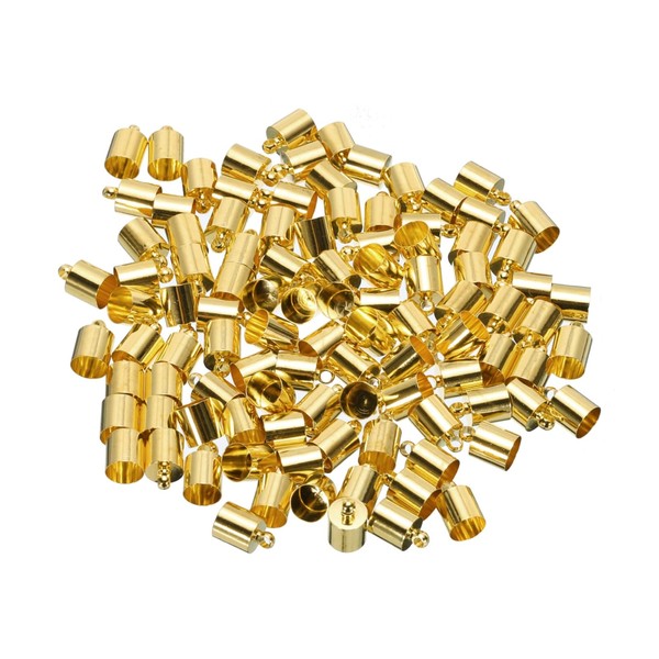 sourcing map 100Pcs Cord End Caps 11mm End Cap Barrel