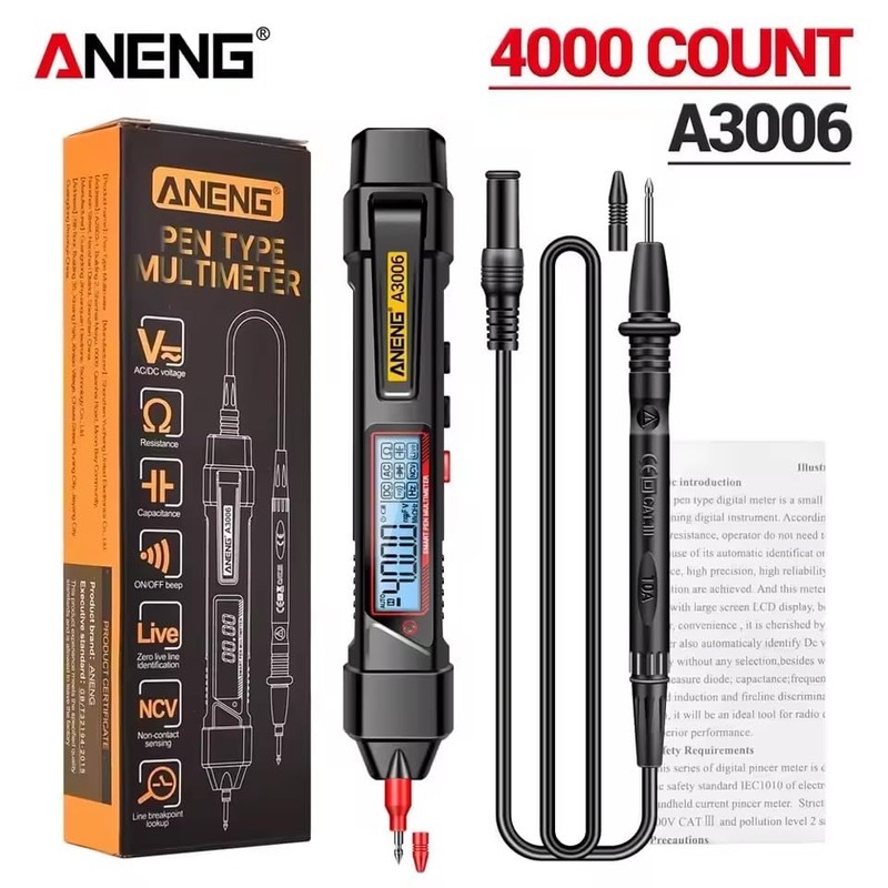zmart ANENG A3006 Mini Pen Multimeter Digital Professional 4000 Count