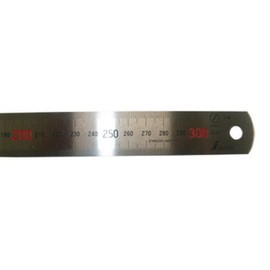 [Shinwa Rules] 30 cm Stainless Steel Rule, JIS Grade 1, with Red Numerals 14028