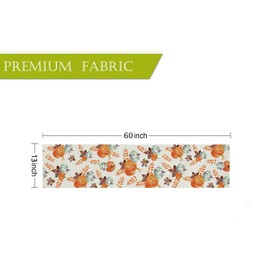Fall Table Runner Leaf Berry Autumn Harvest Thanksgiving Table Runners Holiday Dining Room Kitchen Table Party Decoration 13 x 60 Inch