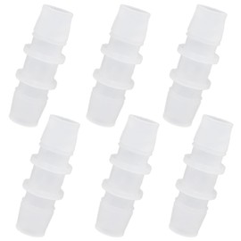 Plastic Hose Barb Fitting, 1/2" x 1/2" Pipe Connectors, Barbed Splicer Mender Joint Adapter Union Fitting, 6 Pcs