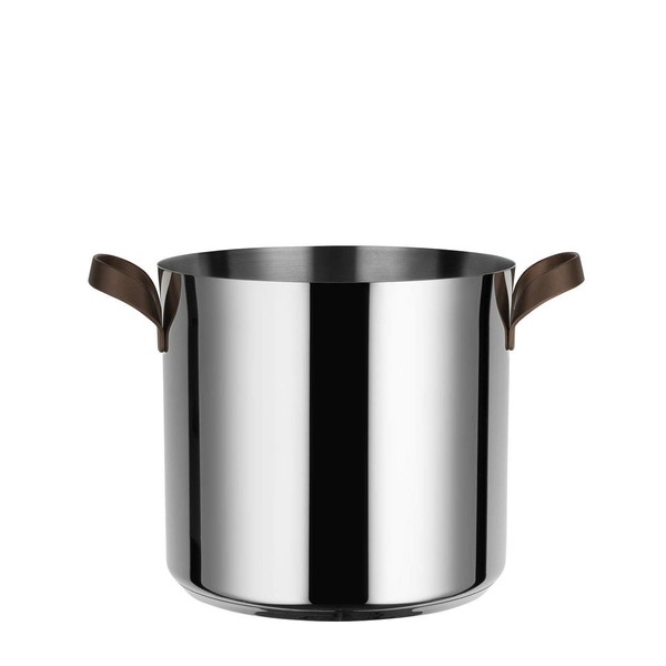 Alessi edo Stockpot with two handles, Ø 24, steel,brown