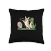 Tyrannosaurus Corgi Dart Game Sports Player Throw Pillow