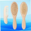 Vaguelly 1set Wool Brush Comb Kit for Bathing Soft Scalp