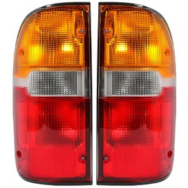 HECASA Tail Light Compatible with 1995-2000 Toyota Tacoma Pair Signal Brake Lamp Rear Taillight Assembly W/Bulb Replacement for TO2800116 TO2801116 8156004030 8155004030