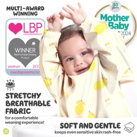 Nombear ® Baby Weaning Bib with Sleeves - Waterproof Baby Bibs 6-12 Months for Baby Led Weaning, Coverall Bibs for Baby Feeding, Long Sleeve Bibs for Toddler, Baby Bibs with Sleeves, Baby Apron