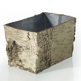 Birch Bark Planter Decor for Home or Office | Indoor and Outdoor Planter for Any Event Decoration (6.5" x 4")