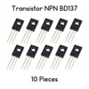 Set of 10 Transistors NPN BD137 60V 1.5A