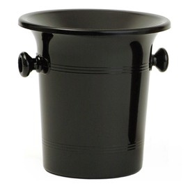 Black Plastic Standard Wine Spittoon With Funnel - 2 Litre