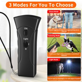 Barking Be Gone,Anti Barking Device for Dogs,3 Modes Dog Barking Deterrent Devices with LED,25FT Stop Barking Dog Device Indoor Outdoor,Bark Control for Small Medium Large Dogs Anti Bark Training Tool