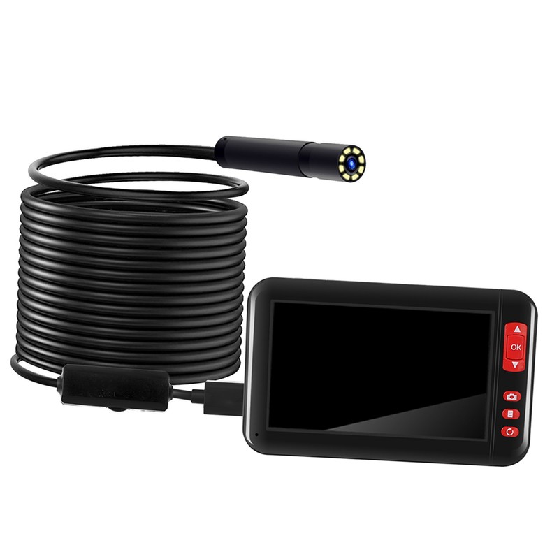 Industrial Endoscope Borescope Inspection Camera Built-in 8pcs LEDs 8mm Lens