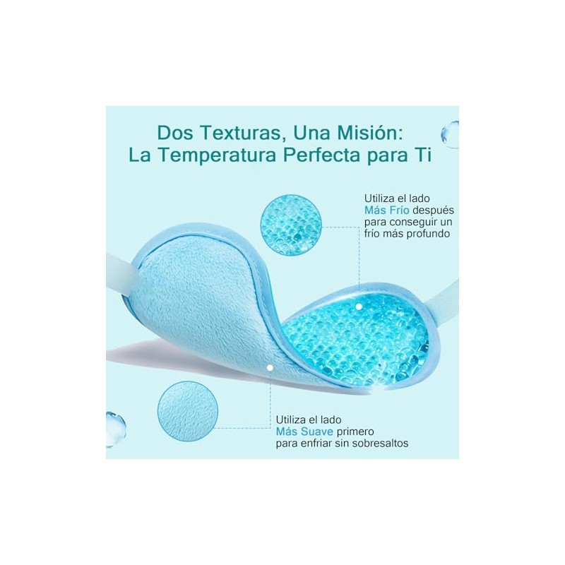 2 Antifaces de Gel para Ojos Frío y Caliente para