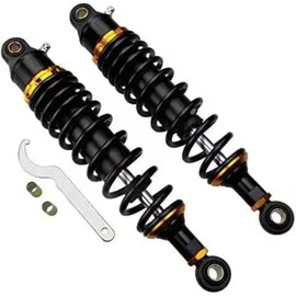 Hegeiis 340mm 13.38 inch 7mm Spring Universal Motorbike Air Shock Absorber Rear Suspension ATV Quad Scooter Dirt Bike For 50cc 75cc 90cc 125cc 150cc 250cc 300cc