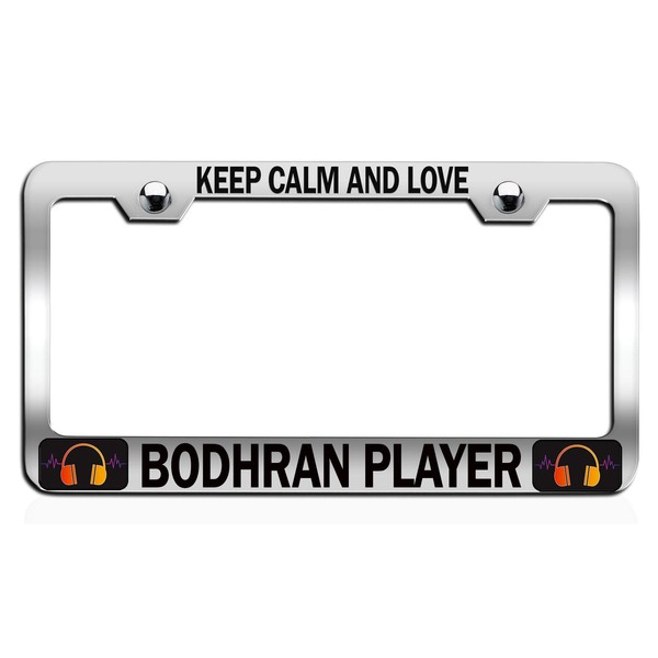 Custom Brother - Keep Calm and Love Bodhran Player Chrome